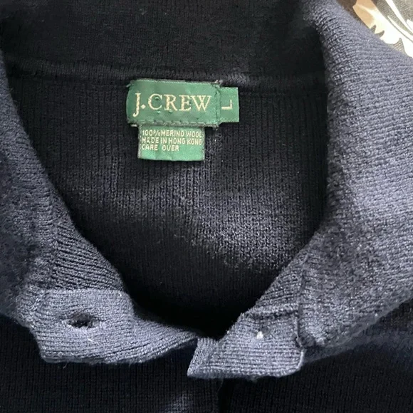 Vintage J. Crew Merino Wool Short Sleeve Knit Polo Top - Picture 4 of 4